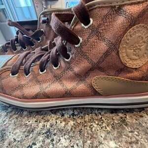 LAMB Plaid High-Top Sneaker